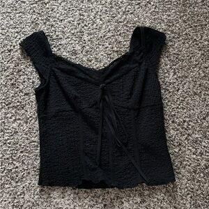 SHEIN Elegant Black Lace Blouse